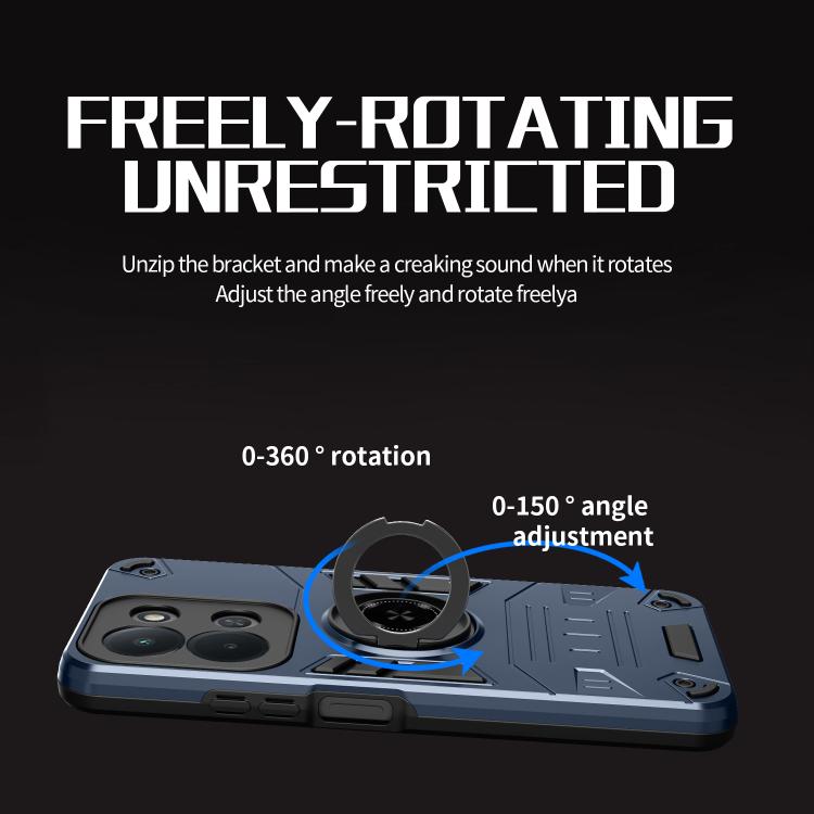 For Redmi 15C 5G / 4G Global 171mm / Poco C85 4G Rotating Holder TPU Hybrid PC Phone Case
