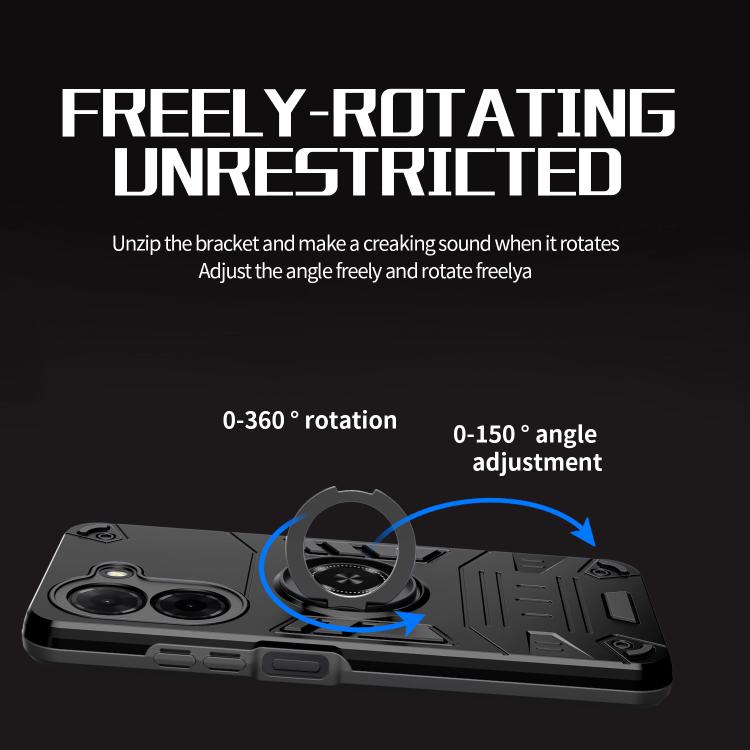 For Redmi A5 4G 171.7mm / Poco C71 Rotating Holder TPU Hybrid PC Phone Case
