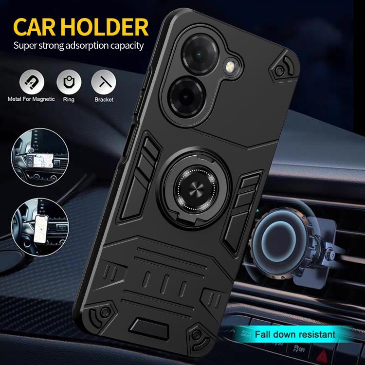 For Redmi A5 4G 171.7mm / Poco C71 Rotating Holder TPU Hybrid PC Phone Case
