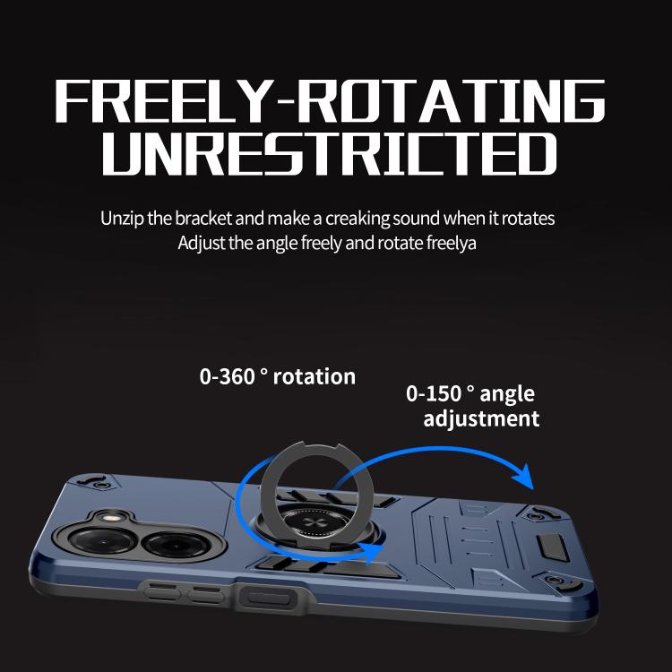 For Redmi A5 4G 171.7mm / Poco C71 Rotating Holder TPU Hybrid PC Phone Case