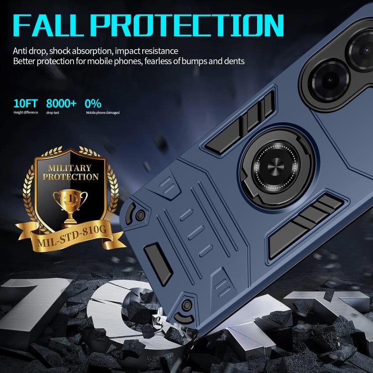 For Redmi A5 4G 171.7mm / Poco C71 Rotating Holder TPU Hybrid PC Phone Case