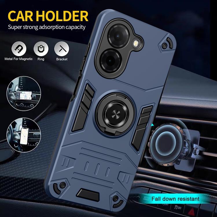 For Redmi A5 4G 171.7mm / Poco C71 Rotating Holder TPU Hybrid PC Phone Case