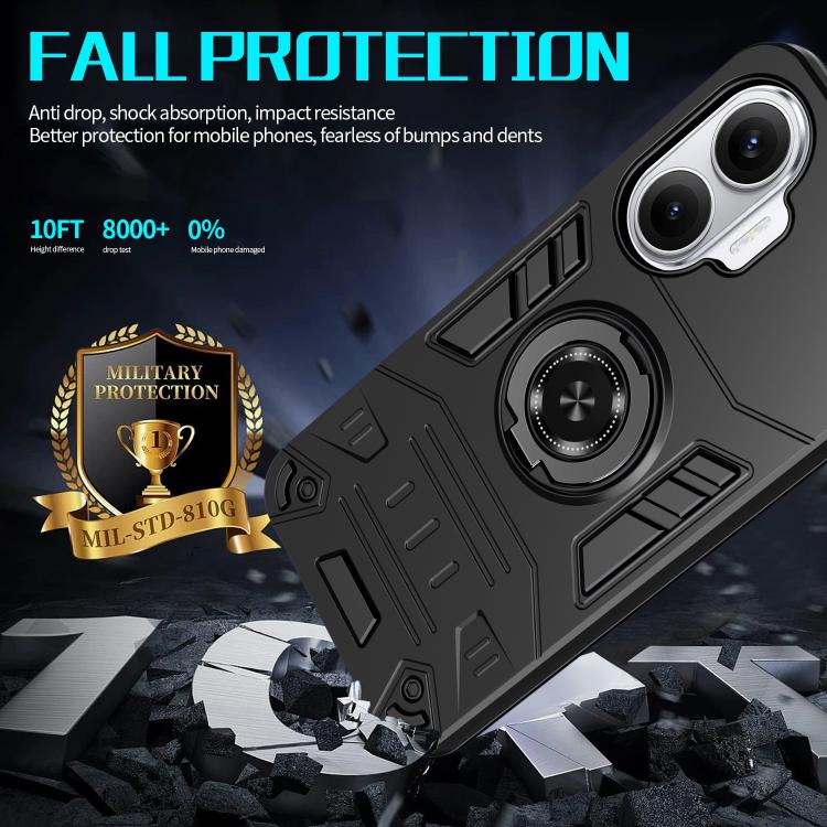 For Redmi Turbo 4 Pro / Poco F7 Rotating Holder TPU Hybrid PC Phone Case