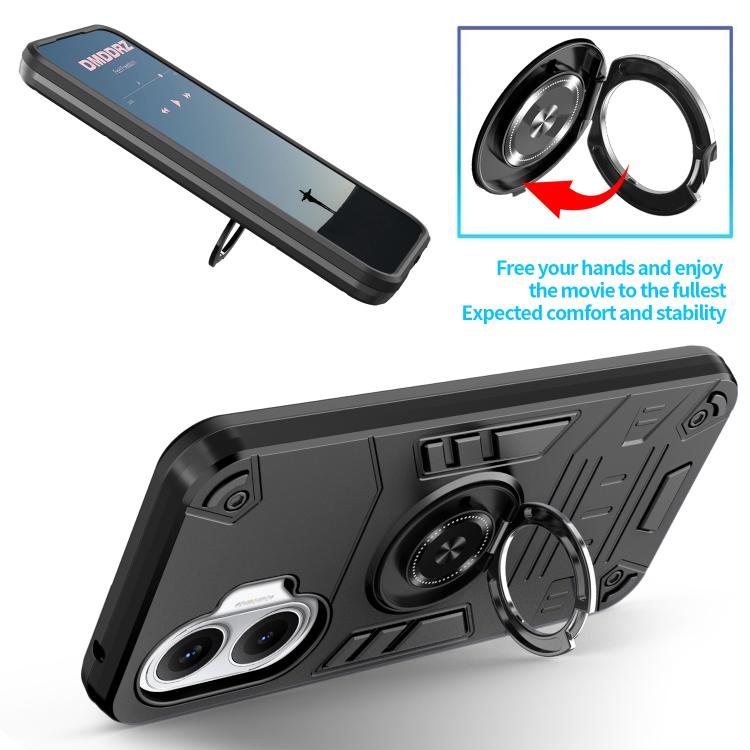 For Redmi Turbo 4 Pro / Poco F7 Rotating Holder TPU Hybrid PC Phone Case