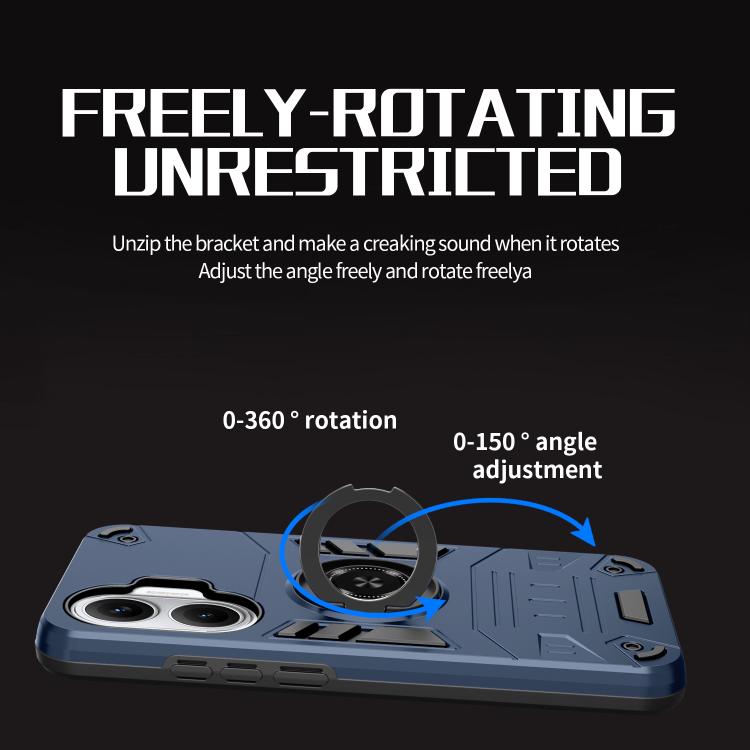 For Redmi Turbo 4 Pro / Poco F7 Rotating Holder TPU Hybrid PC Phone Case
