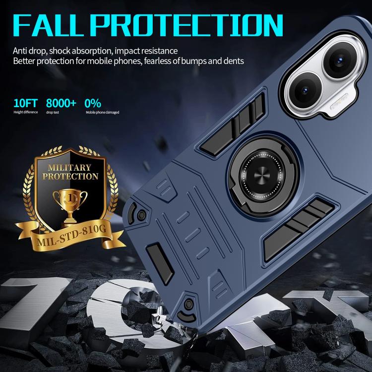 For Redmi Turbo 4 Pro / Poco F7 Rotating Holder TPU Hybrid PC Phone Case