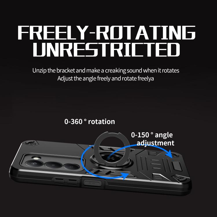 For Redmi 15 5G / 4G EU 171mm Rotating Holder TPU Hybrid PC Phone Case