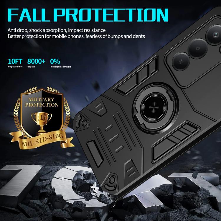 For Redmi 15 5G / 4G EU 171mm Rotating Holder TPU Hybrid PC Phone Case