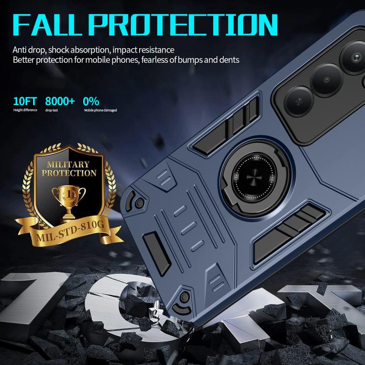 For Redmi 15 5G / 4G EU 171mm Rotating Holder TPU Hybrid PC Phone Case