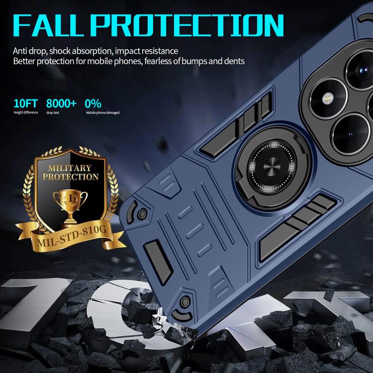 For Redmi Note 14 Pro 4G / 5G Rotating Holder TPU Hybrid PC Phone Case