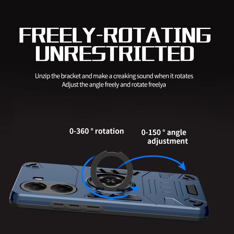 For Redmi Turbo 4 / Poco X7 Pro Rotating Holder TPU Hybrid PC Phone Case