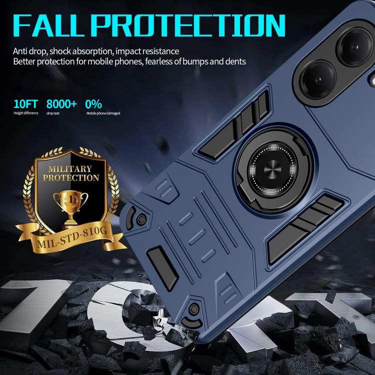 For Redmi Turbo 4 / Poco X7 Pro Rotating Holder TPU Hybrid PC Phone Case