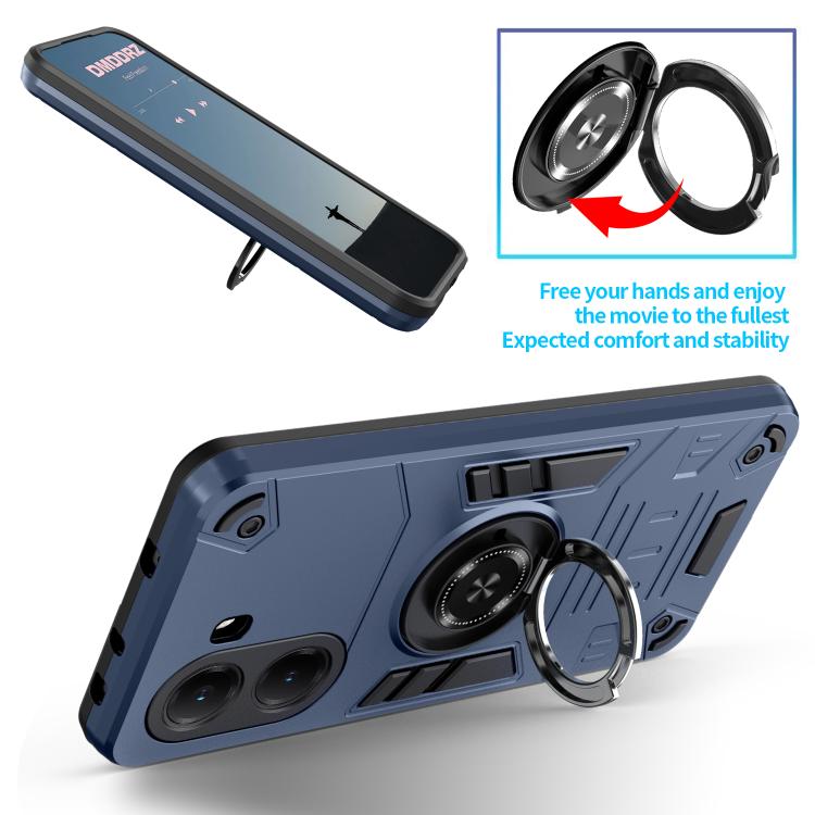 For Redmi Turbo 4 / Poco X7 Pro Rotating Holder TPU Hybrid PC Phone Case
