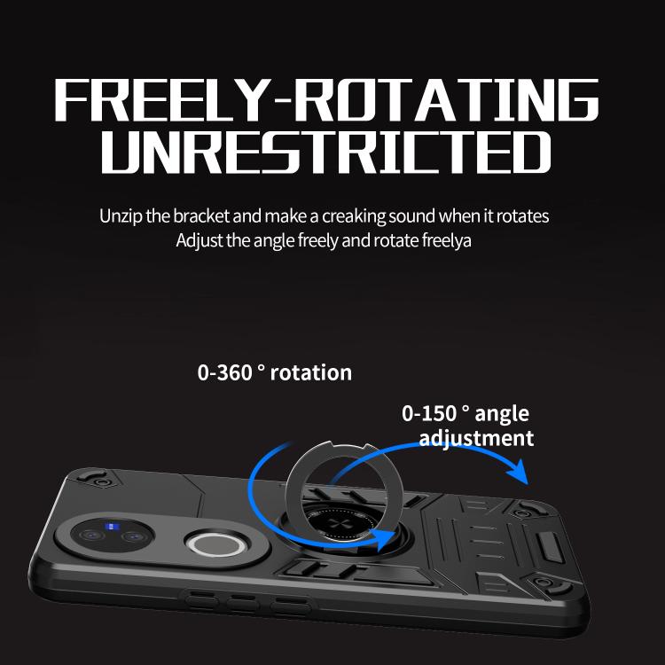 For vivo V50 5G Rotating Holder TPU Hybrid PC Phone Case