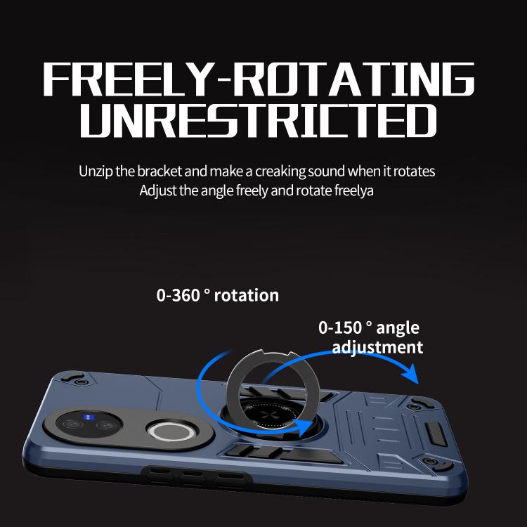 For vivo V50 5G Rotating Holder TPU Hybrid PC Phone Case