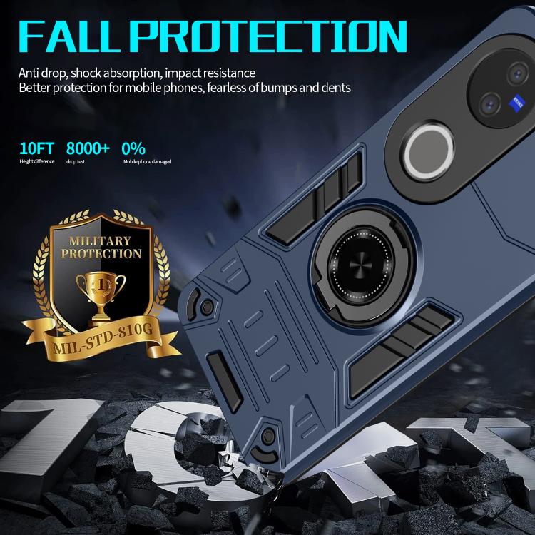 For vivo V50 5G Rotating Holder TPU Hybrid PC Phone Case
