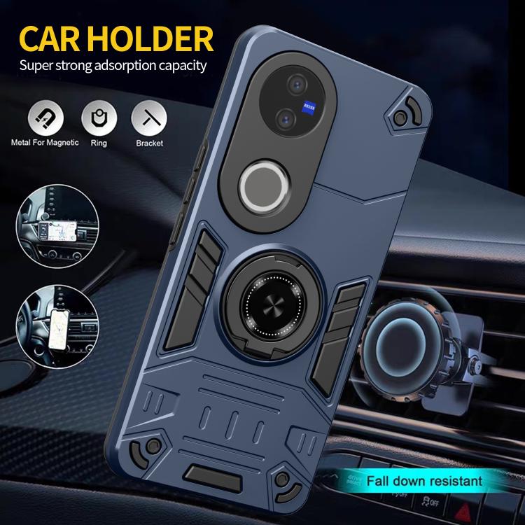 For vivo V50 5G Rotating Holder TPU Hybrid PC Phone Case