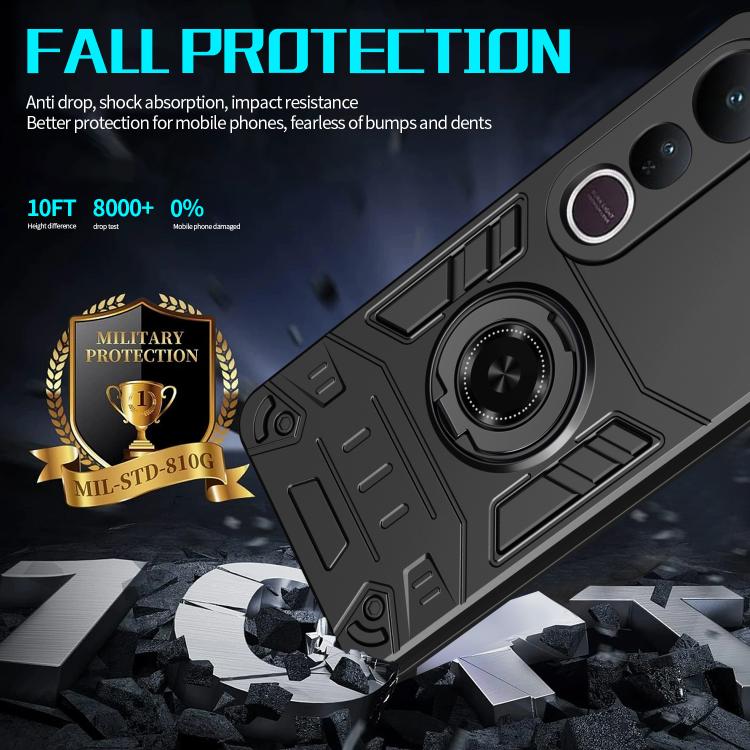 For vivo V50 Lite 5G Rotating Holder TPU Hybrid PC Phone Case