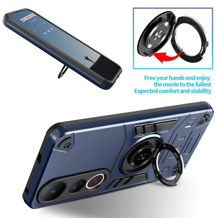 For vivo V50 Lite 5G Rotating Holder TPU Hybrid PC Phone Case