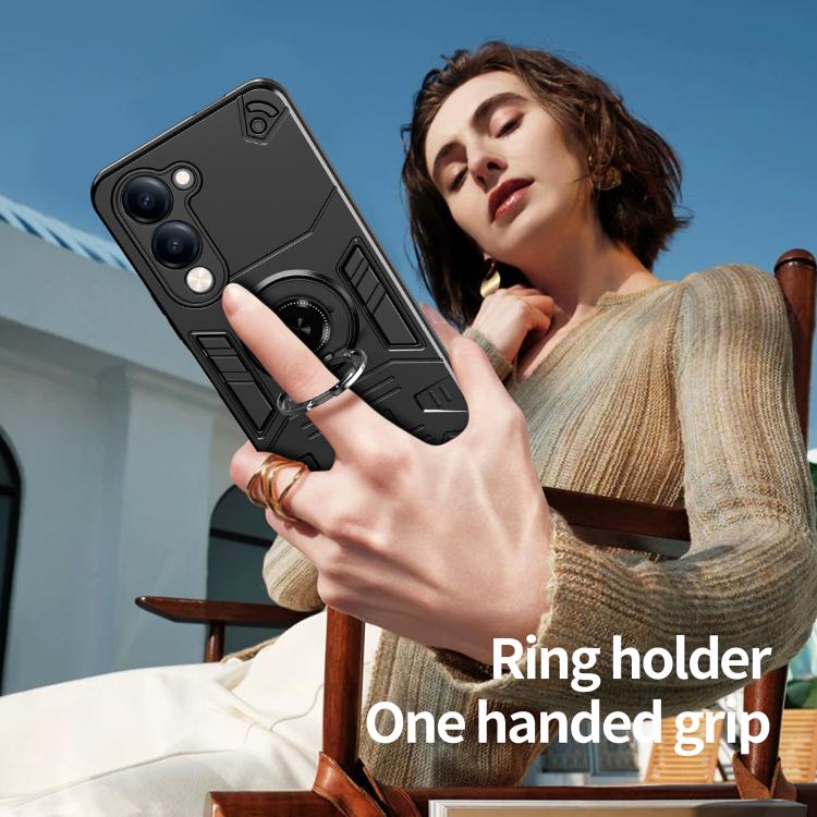For vivo Y04 4G / Y29s 5G Rotating Holder TPU Hybrid PC Phone Case