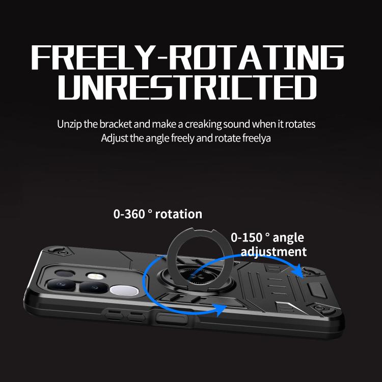 For vivo Y29 4G Rotating Holder TPU Hybrid PC Phone Case