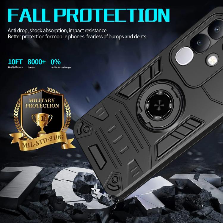 For vivo Y29 4G Rotating Holder TPU Hybrid PC Phone Case