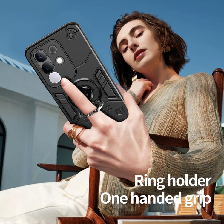 For vivo Y29 4G Rotating Holder TPU Hybrid PC Phone Case