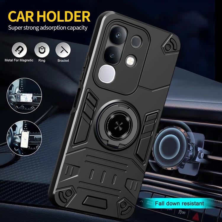 For vivo Y29 4G Rotating Holder TPU Hybrid PC Phone Case