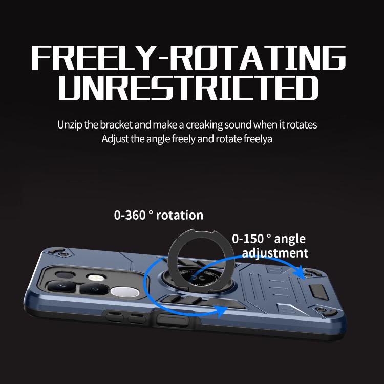 For vivo Y29 4G Rotating Holder TPU Hybrid PC Phone Case