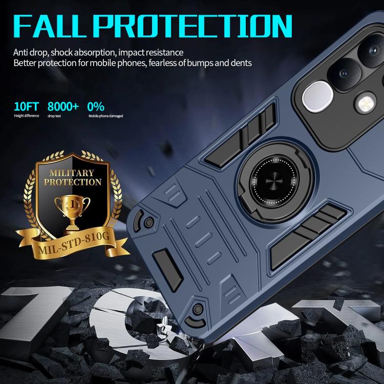 For vivo Y29 4G Rotating Holder TPU Hybrid PC Phone Case