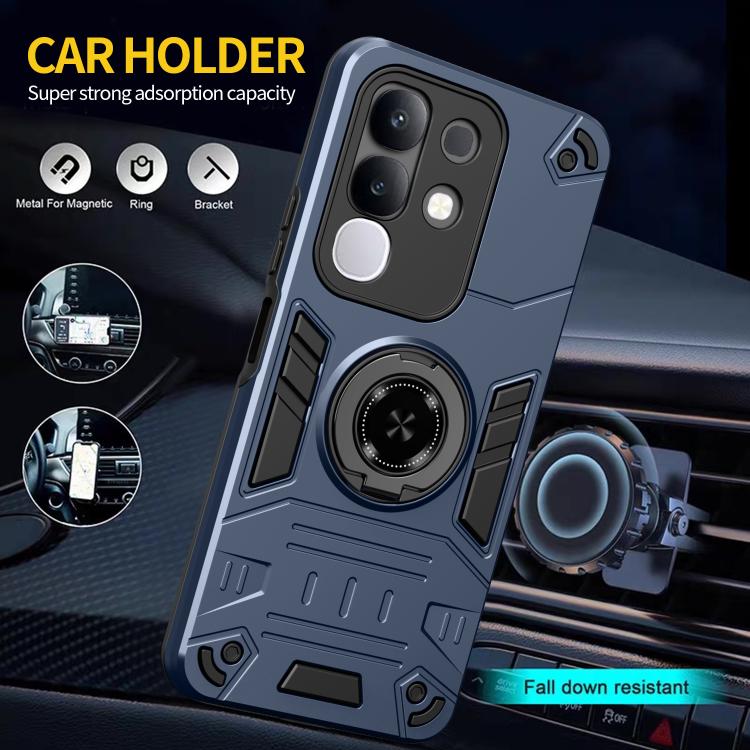 For vivo Y29 4G Rotating Holder TPU Hybrid PC Phone Case