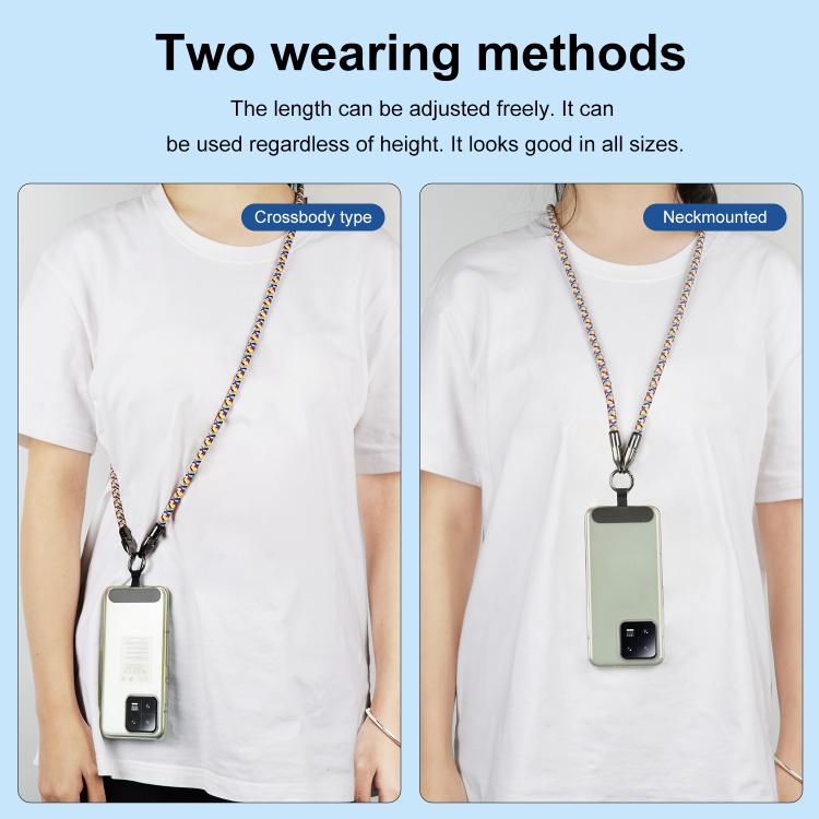 120cm 240W Type-C to Type-C Data Charging Cable Crossbody Phone Lanyard