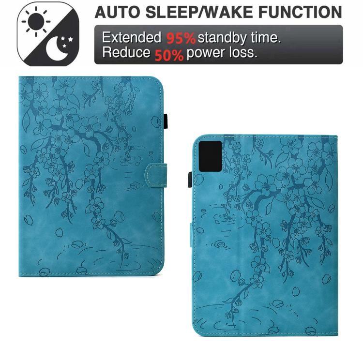 For Lenovo Tab M9 Plum Blossom Embossed Smart Leather Tablet Case