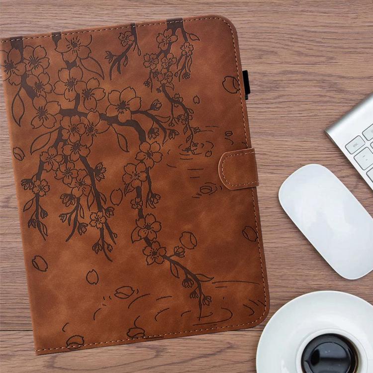 For Lenovo Tab M9 Plum Blossom Embossed Smart Leather Tablet Case