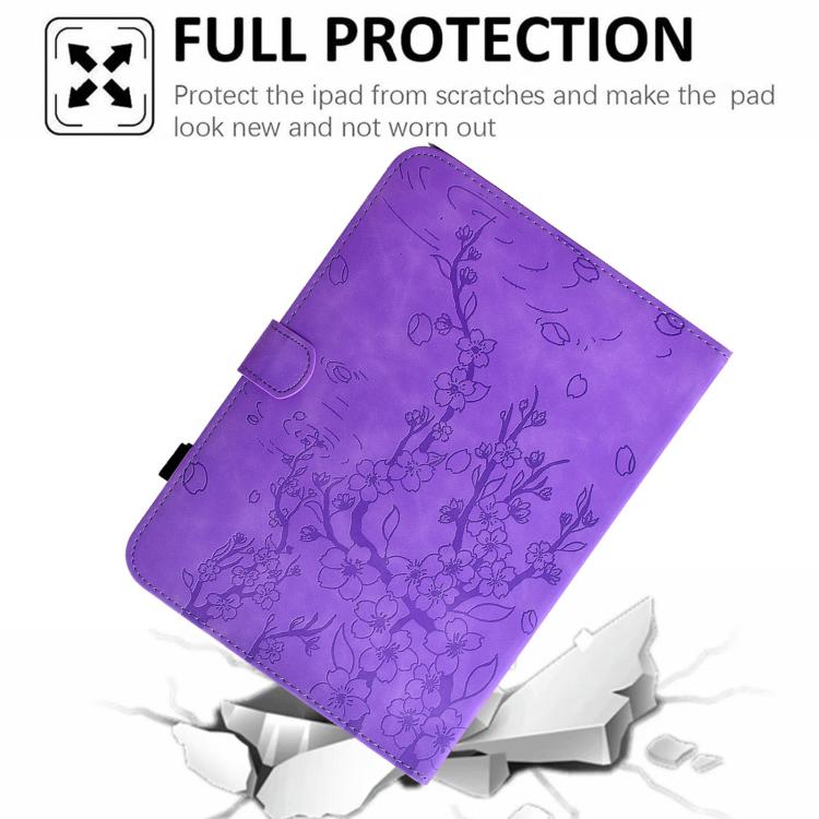 For Lenovo Xiaoxin Pad 11 2025 Plum Blossom Embossed Smart Leather Tablet Case