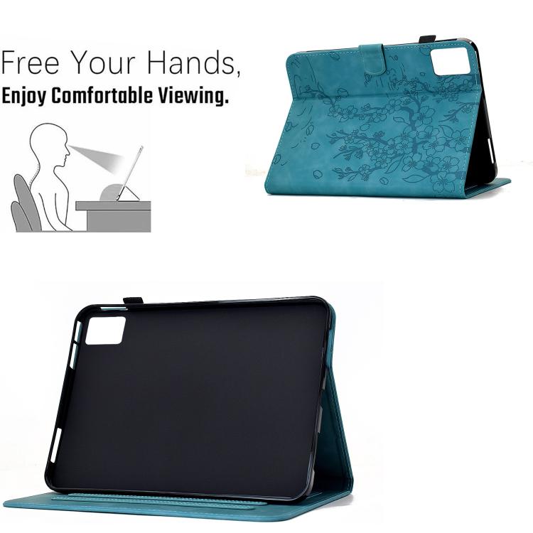For Lenovo Xiaoxin Pad 11 2025 Plum Blossom Embossed Smart Leather Tablet Case