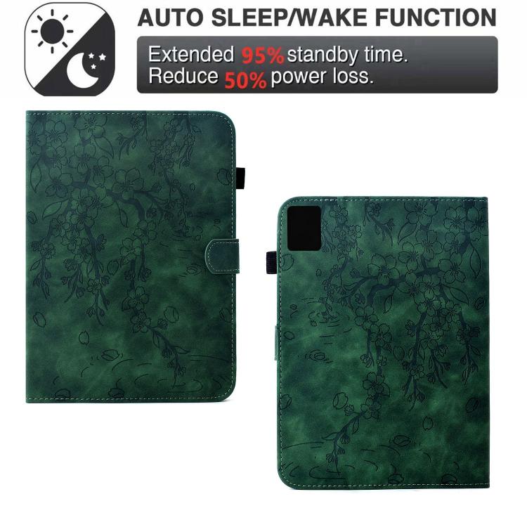 For Lenovo Xiaoxin Pad 11 2025 Plum Blossom Embossed Smart Leather Tablet Case