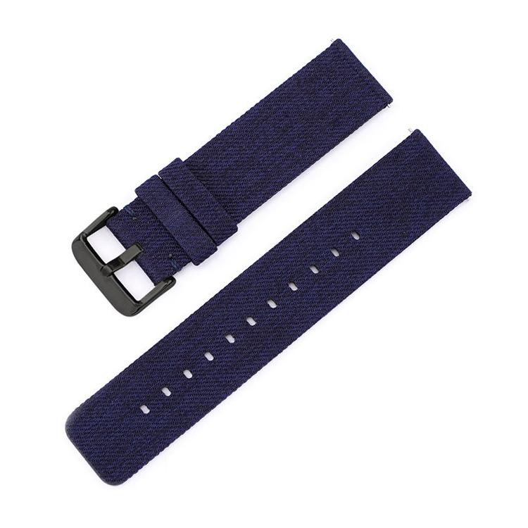 22mm Stainless Steel Pin Buckle Nylon Woven Canvas Watch Band