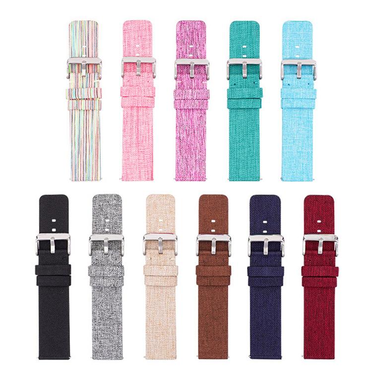 18mm Stainless Steel Pin Buckle Nylon Woven Canvas Watch Band