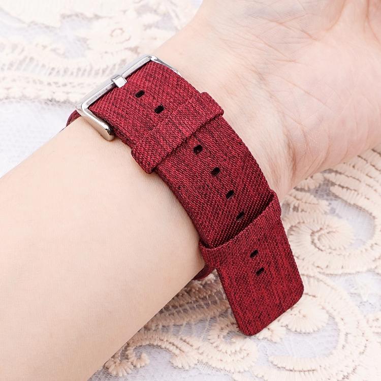 14mm Stainless Steel Pin Buckle Nylon Woven Canvas Watch Band