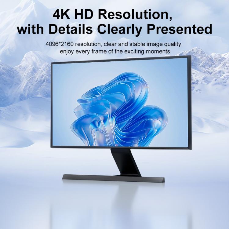 4K 60Hz HDMI Male to DP Female HD Adapter - Grey