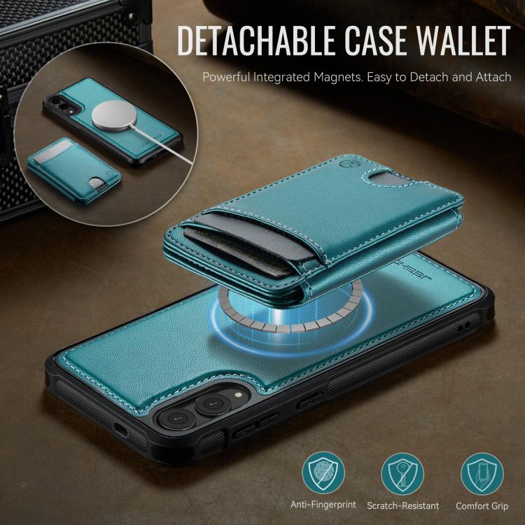 For Samsung Galaxy S25 Edge 5G JEEHOOD J10 Flip Card Bag MagSafe Split RFID Leather Phone Case