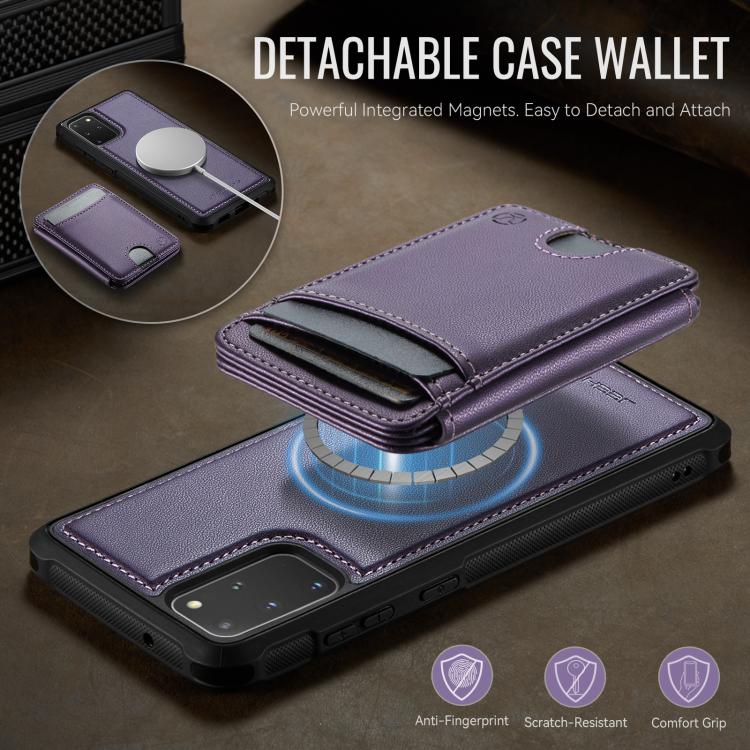 For Samsung Galaxy S20+ 5G JEEHOOD J10 Flip Card Bag MagSafe Split RFID Leather Phone Case