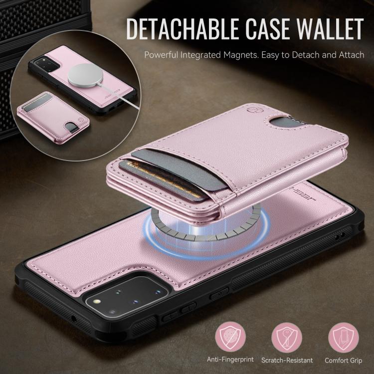 For Samsung Galaxy S20+ 5G JEEHOOD J10 Flip Card Bag MagSafe Split RFID Leather Phone Case