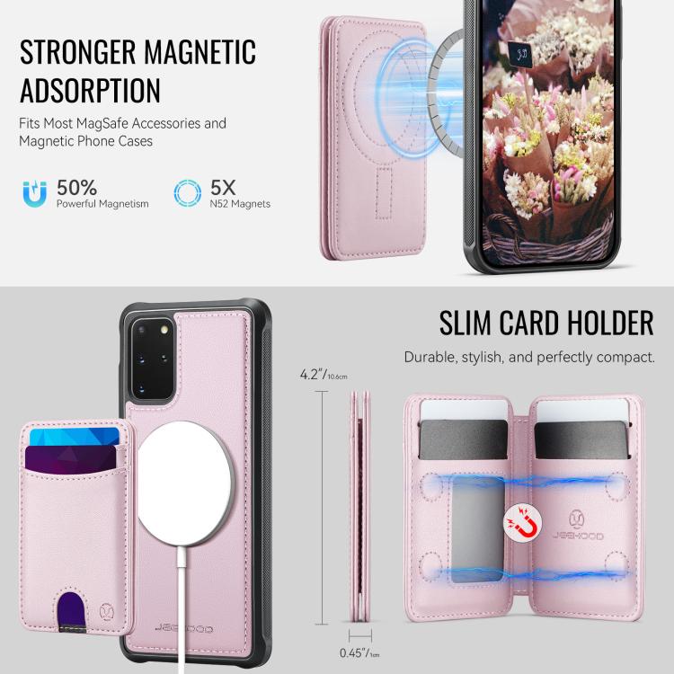 For Samsung Galaxy S20+ 5G JEEHOOD J10 Flip Card Bag MagSafe Split RFID Leather Phone Case