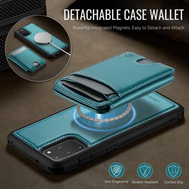 For Samsung Galaxy S20+ 5G JEEHOOD J10 Flip Card Bag MagSafe Split RFID Leather Phone Case
