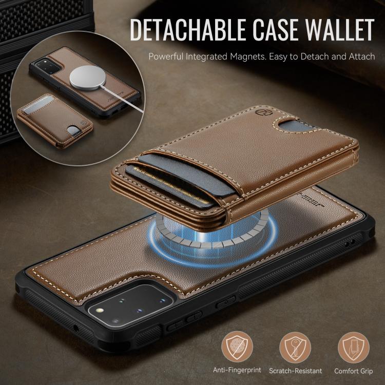 For Samsung Galaxy S20+ 5G JEEHOOD J10 Flip Card Bag MagSafe Split RFID Leather Phone Case