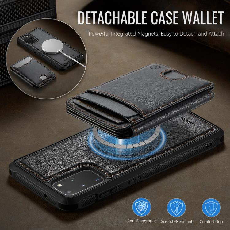 For Samsung Galaxy S20+ 5G JEEHOOD J10 Flip Card Bag MagSafe Split RFID Leather Phone Case