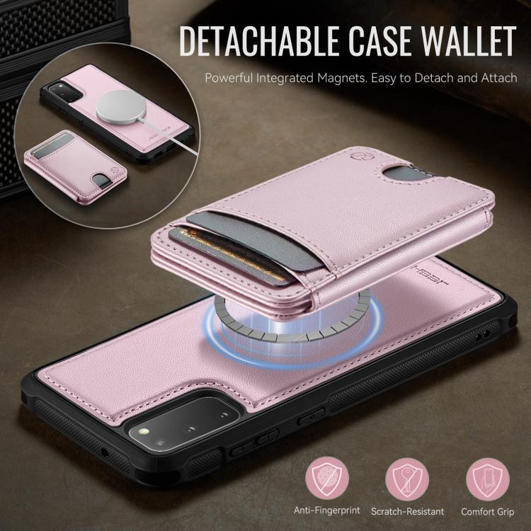 For Samsung Galaxy S20 JEEHOOD J10 Flip Card Bag MagSafe Split RFID Leather Phone Case