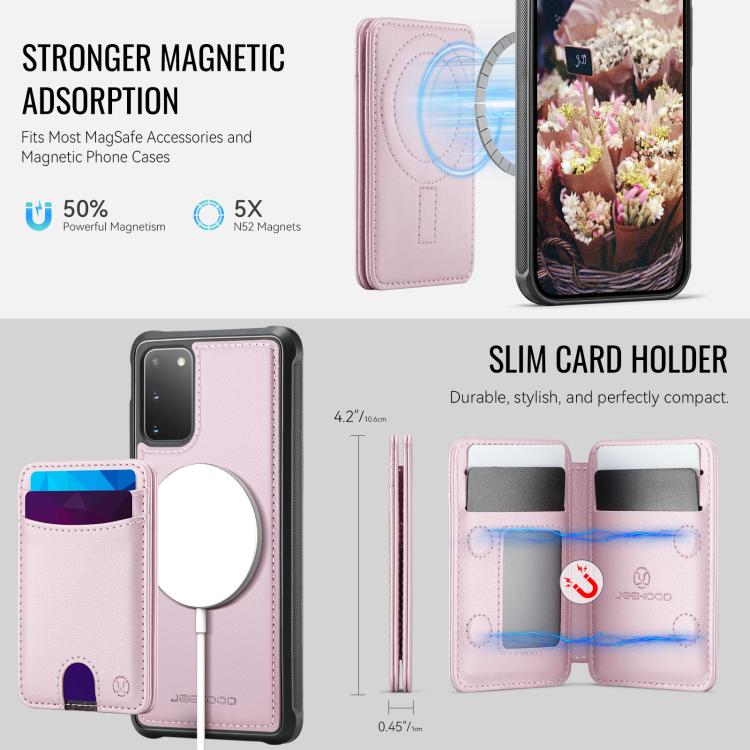 For Samsung Galaxy S20 JEEHOOD J10 Flip Card Bag MagSafe Split RFID Leather Phone Case